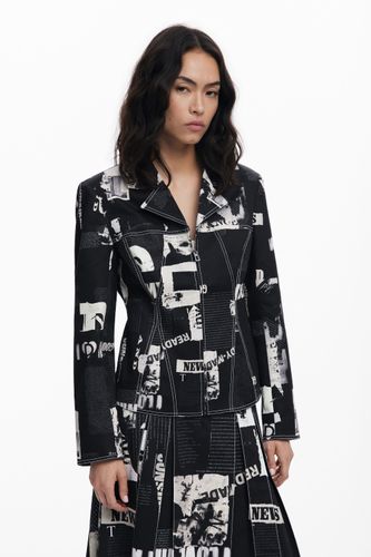 Blazer à fermeture éclair journal - Desigual - Modalova