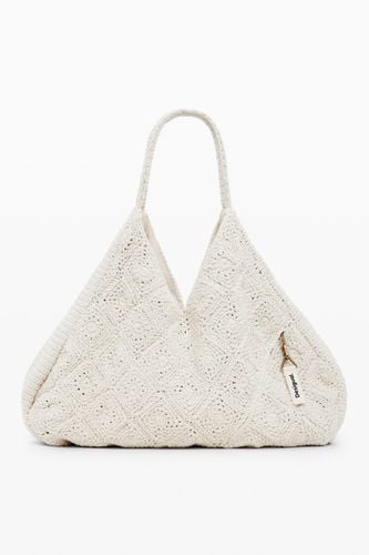 Maxi bolso crochet - WHITE - U - Desigual - Modalova