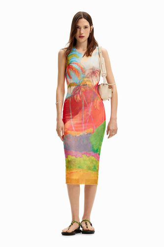 Multicolour tropical midi dress - - M - Desigual - Modalova