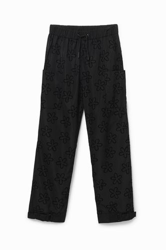 Long floral trousers - BLACK - S - Desigual - Modalova