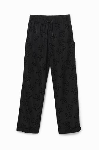 Pantalón largo floral - BLACK - S - Desigual - Modalova