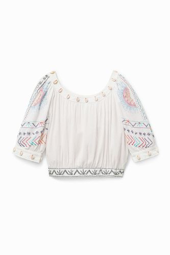 Cropped blouse - WHITE - L - Desigual - Modalova