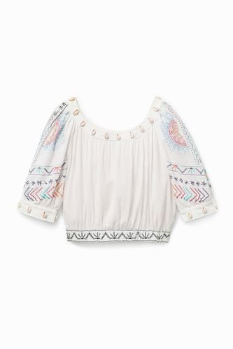Cropped blouse - WHITE - S - Desigual - Modalova