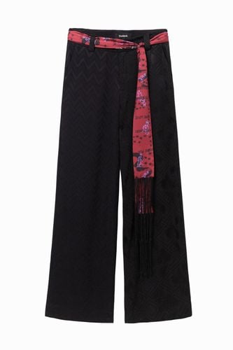 Trousers with scarf belt - 36 - Desigual - Modalova