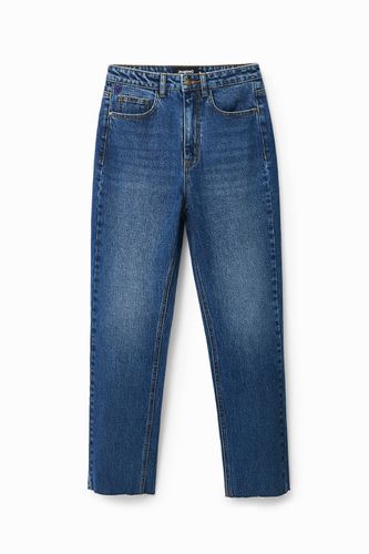 Straight cropped jeans - BLUE - 38 - Desigual - Modalova