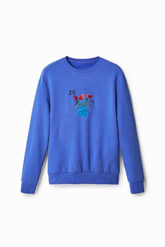 Embroidered floral sweatshirt - - XXL - Desigual - Modalova