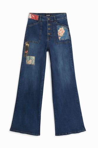 Wide leg jeans patch - BLUE - 34 - Desigual - Modalova