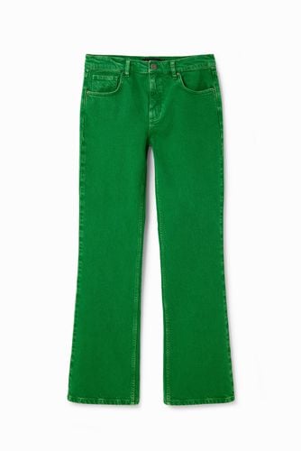 Vaqueros Flare lisos - GREEN - 42 - Desigual - Modalova