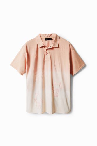 Short-sleeve arty print polo shirt - - L - Desigual - Modalova