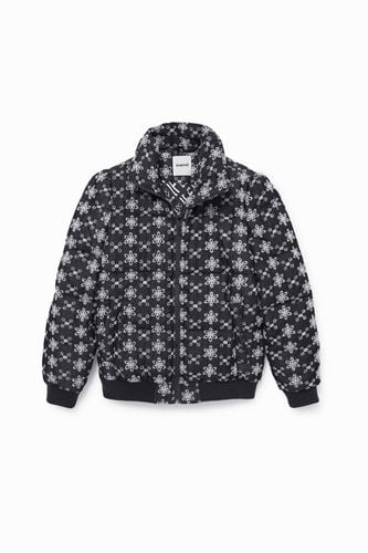 Lace quilted jacket - BLACK - L - Desigual - Modalova