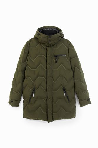 Long padded jacket - GREEN - XXL - Desigual - Modalova