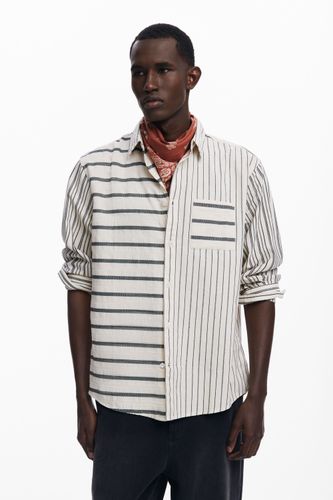 Asymmetric striped shirt - L - Desigual - Modalova