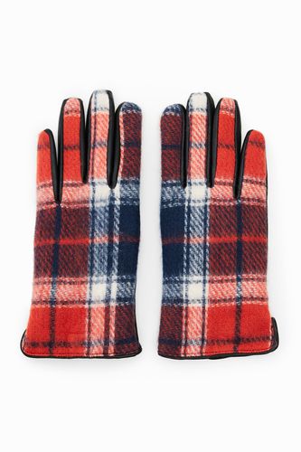 Tartan gloves - RED - U - Desigual - Modalova
