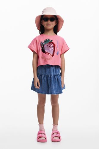 Minifalda vaquera cerezas - 7/8 - Desigual - Modalova