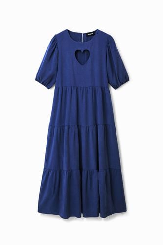 Heart midi dress - BLUE - L - Desigual - Modalova