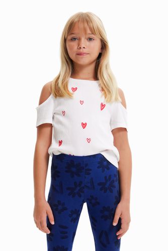 Cut-out heart T-shirt - WHITE - 5/6 - Desigual - Modalova