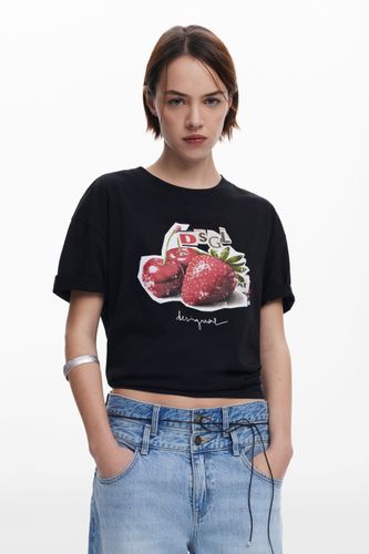 Camiseta logo frutas - BLACK - XS - Desigual - Modalova