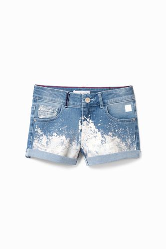 Jean shorts silver paint - - 3/4 - Desigual - Modalova