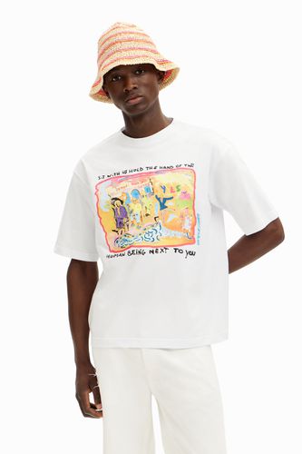 Short-sleeve T-shirt with illustration - M - Desigual - Modalova