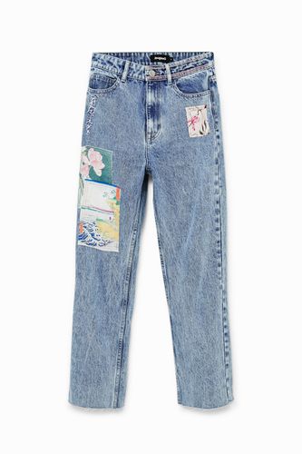 Straight cropped Japanese jeans - - 34 - Desigual - Modalova