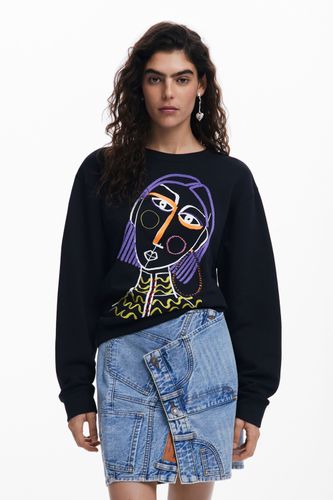 Printed sweatshirt - BLACK - S - Desigual - Modalova