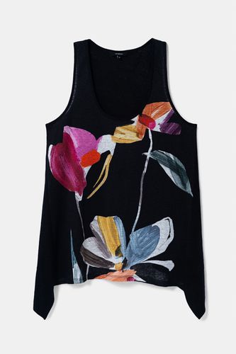 Floral tank top T-shirt - BLACK - M - Desigual - Modalova