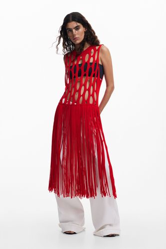 Red fringe top - RED - U - Desigual - Modalova