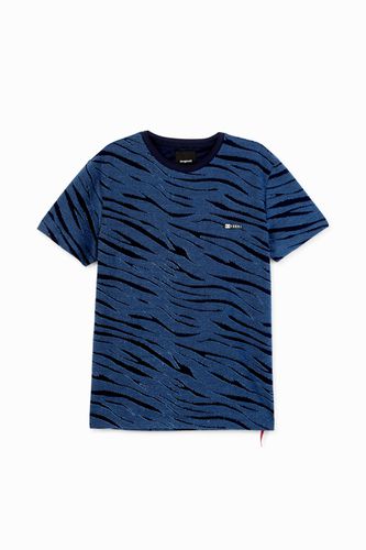 Camiseta animal print azul - Desigual - Modalova