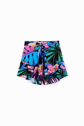 Tropical ruffle shorts - BLUE - S - Desigual - Modalova