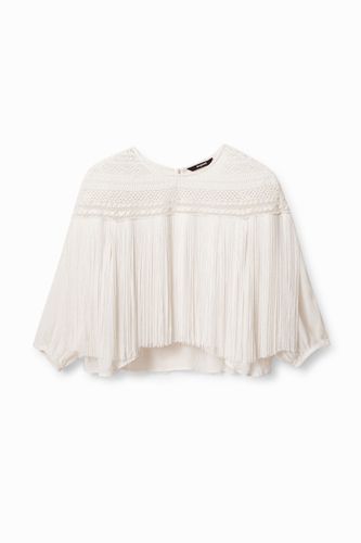 Boho fringing blouse - WHITE - L - Desigual - Modalova