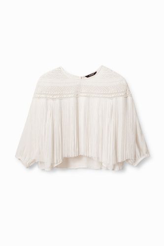 Boho fringing blouse - WHITE - M - Desigual - Modalova