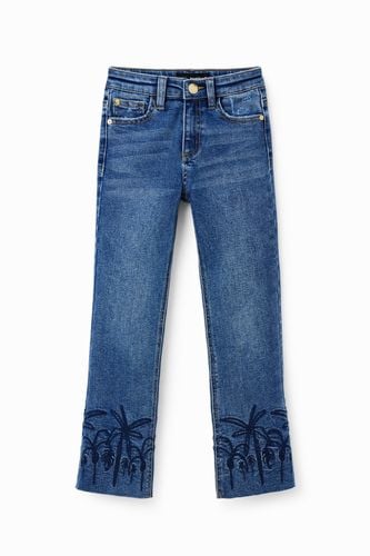 Embroidered long flare jeans - 11/12 - Desigual - Modalova