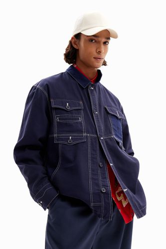 Twill worker jacket - BLUE - S - Desigual - Modalova