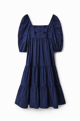 Embroidered midi dress - BLUE - S - Desigual - Modalova