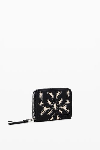 S wallet with flowers - BLACK - U - Desigual - Modalova