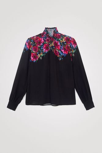 Loose blouse floral yoke - - XS - Desigual - Modalova