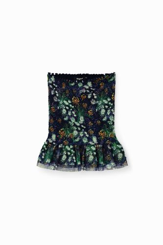 Minifalda slim flores - BLUE - L - Desigual - Modalova