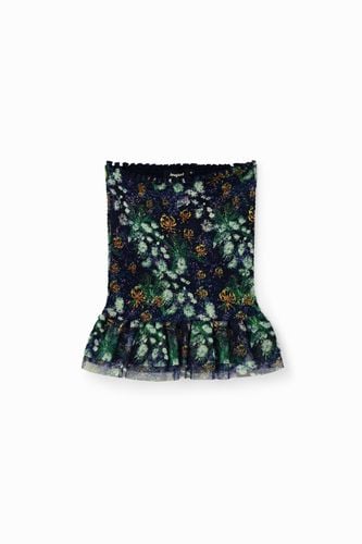Minifalda slim flores - BLUE - XS - Desigual - Modalova