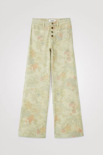 Slim wide leg trousers - GREEN - 36 - Desigual - Modalova