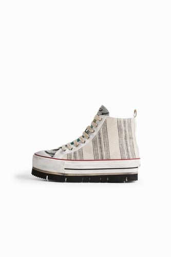 Striped high-top platform sneakers - - 36 - Desigual - Modalova