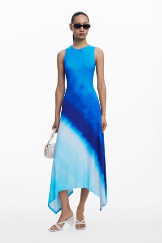 Vestido fruncido tie-dye - BLUE - L - Desigual - Modalova