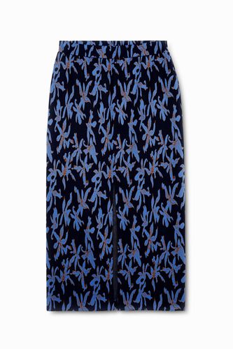 Knit midi-skirt print - BLUE - XS - Desigual - Modalova