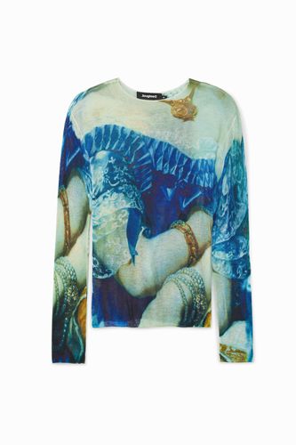 Arty long sleeve T-shirt - BLUE - L - Desigual - Modalova