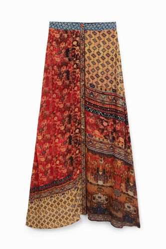 Falda larga floral - ORANGE - 42 - Desigual - Modalova