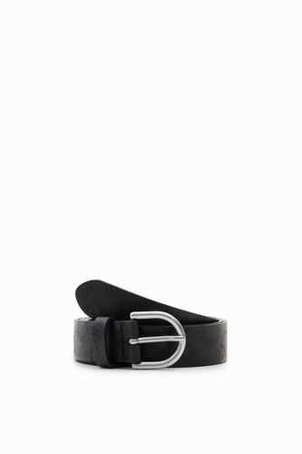 Geometric leather belt - BLACK - 85 - Desigual - Modalova