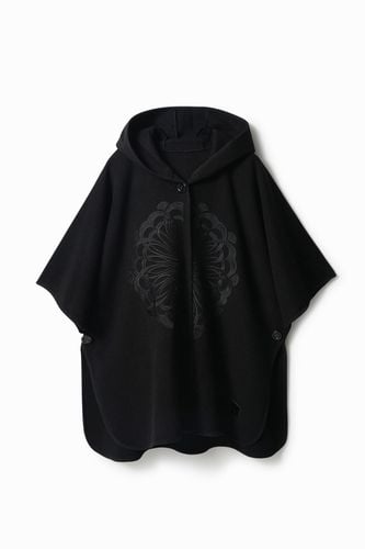 Embroidered poncho with hood - - U - Desigual - Modalova