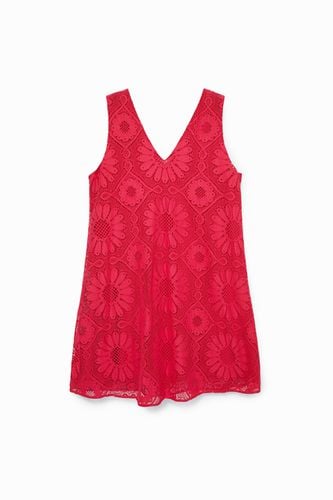 Lace mini dress - RED - M - Desigual - Modalova