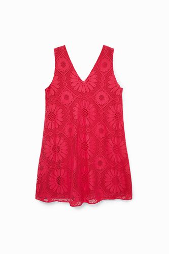 Vestido mini encaje - RED - L - Desigual - Modalova