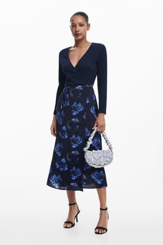 Combined midi dress - BLUE - XS - Desigual - Modalova