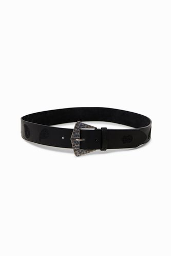 Leather belt paisley - BLACK - 95 - Desigual - Modalova
